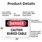 Signmission Caution Buried Cable Danger Sign, Aluminum, 24in W x 18in L, 2PK OS-2PACK-DS-A-1824-L-2277 - alternate 6